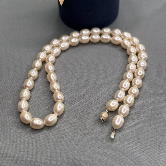 925 Silver Natural Pearl Necklace - Picture 5 of 7